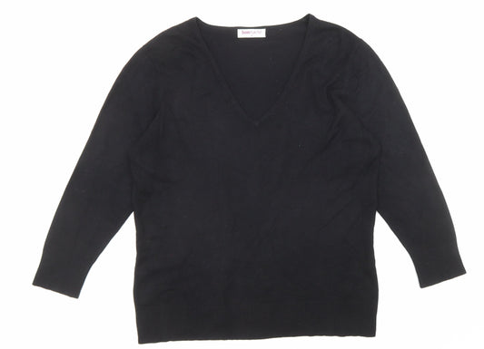 Womens UK Size M Bonmarché Black Pullover Jumper