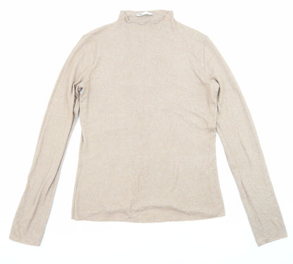 Womens UK Size M Zara Beige Pullover Jumper