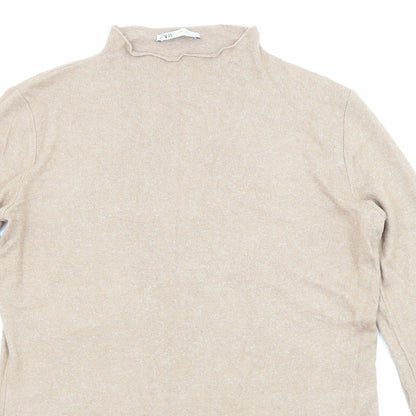 Womens UK Size M Zara Beige Pullover Jumper