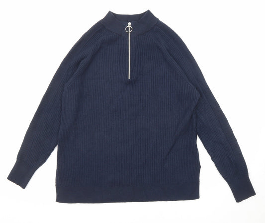 Womens UK Size M Marks and Spencer Blue Pullover Jumper