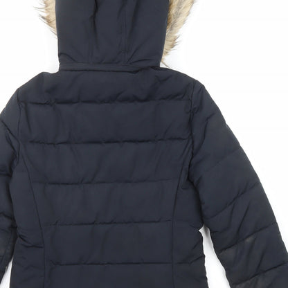 Womens UK Size 8 Topshop Black Puffer Jacket