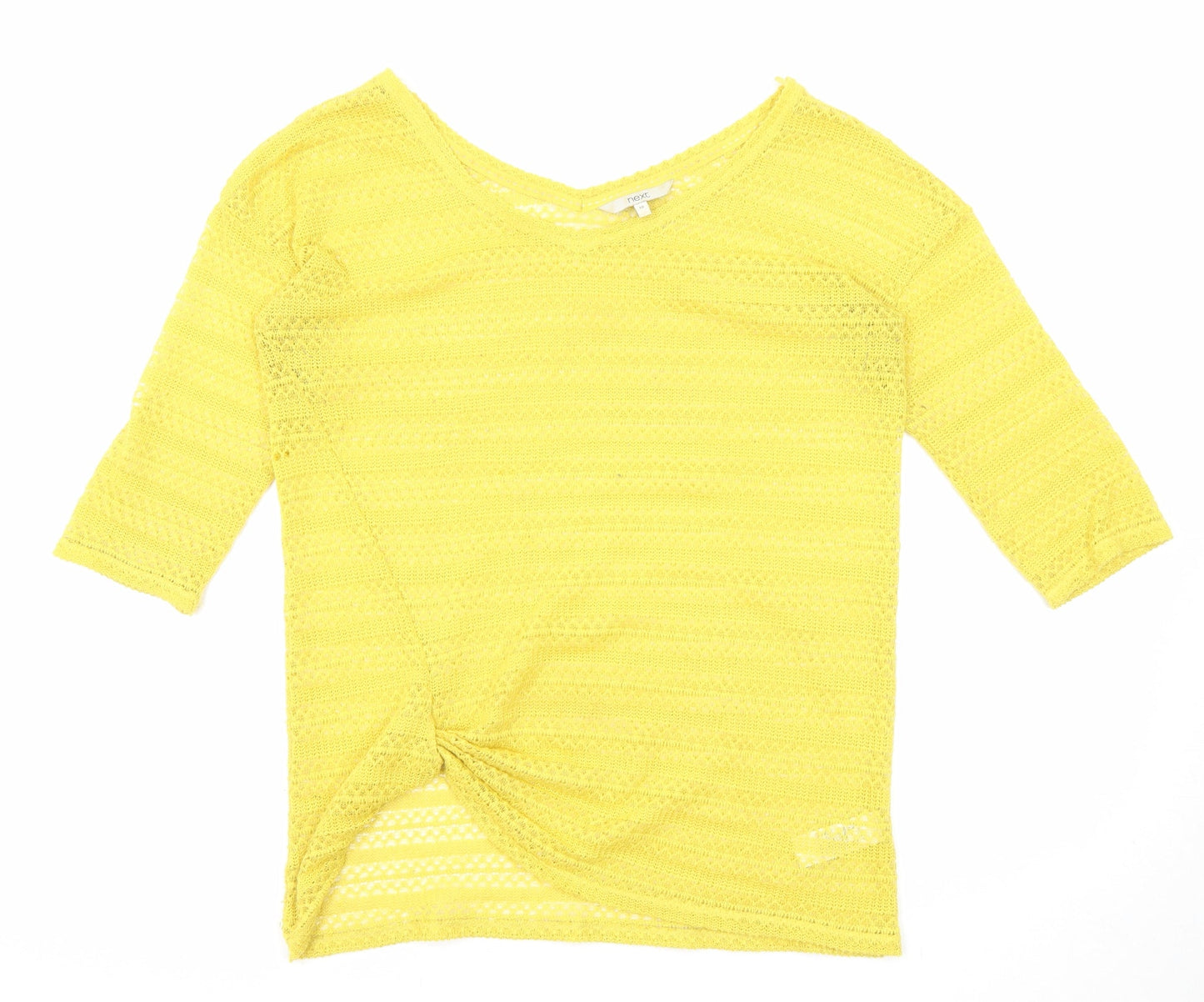 Womens UK Size 10 NEXT Yellow Pullover Jumper