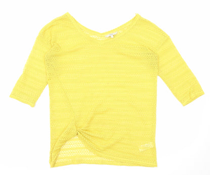 Womens UK Size 10 NEXT Yellow Pullover Jumper