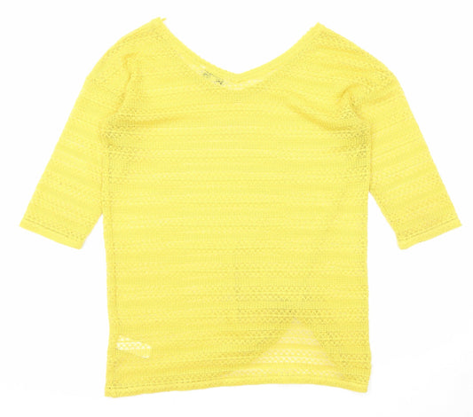 Womens UK Size 10 NEXT Yellow Pullover Jumper