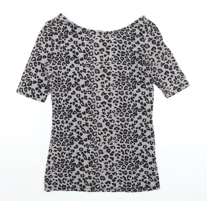 Womens UK Size S Oasis Grey Basic T-Shirt