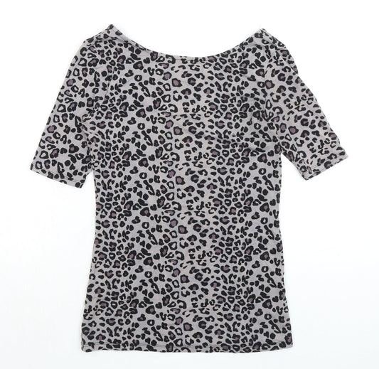 Womens UK Size S Oasis Grey Basic T-Shirt