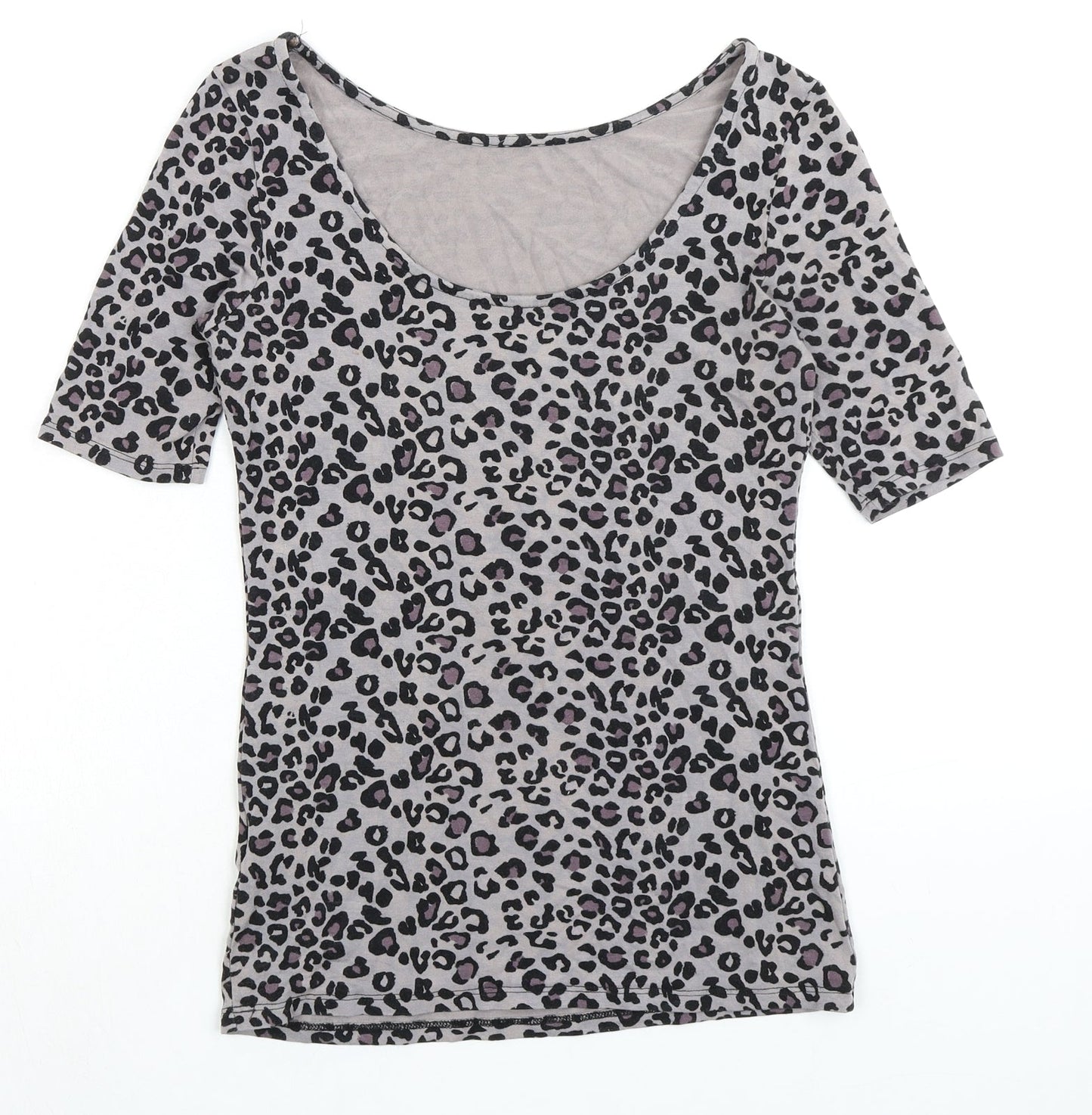 Womens UK Size S Oasis Grey Basic T-Shirt