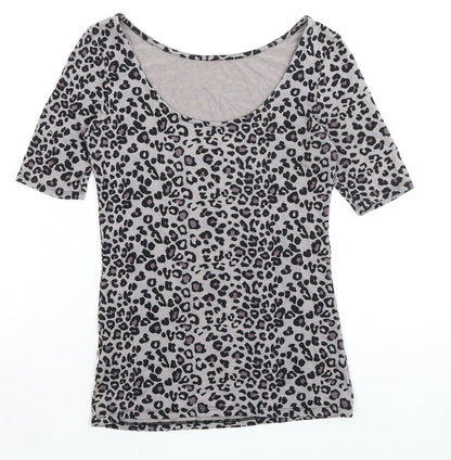 Womens UK Size S Oasis Grey Basic T-Shirt