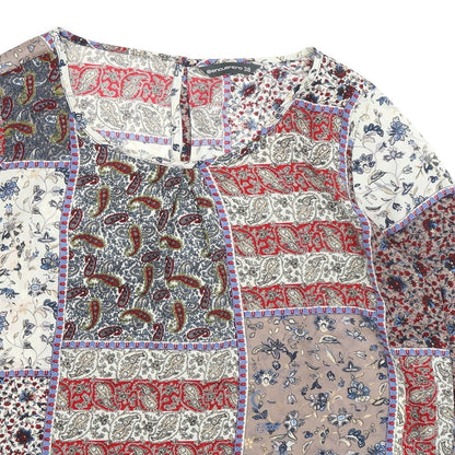 Womens UK Size 12 Encuentro Multicoloured Basic Blouse