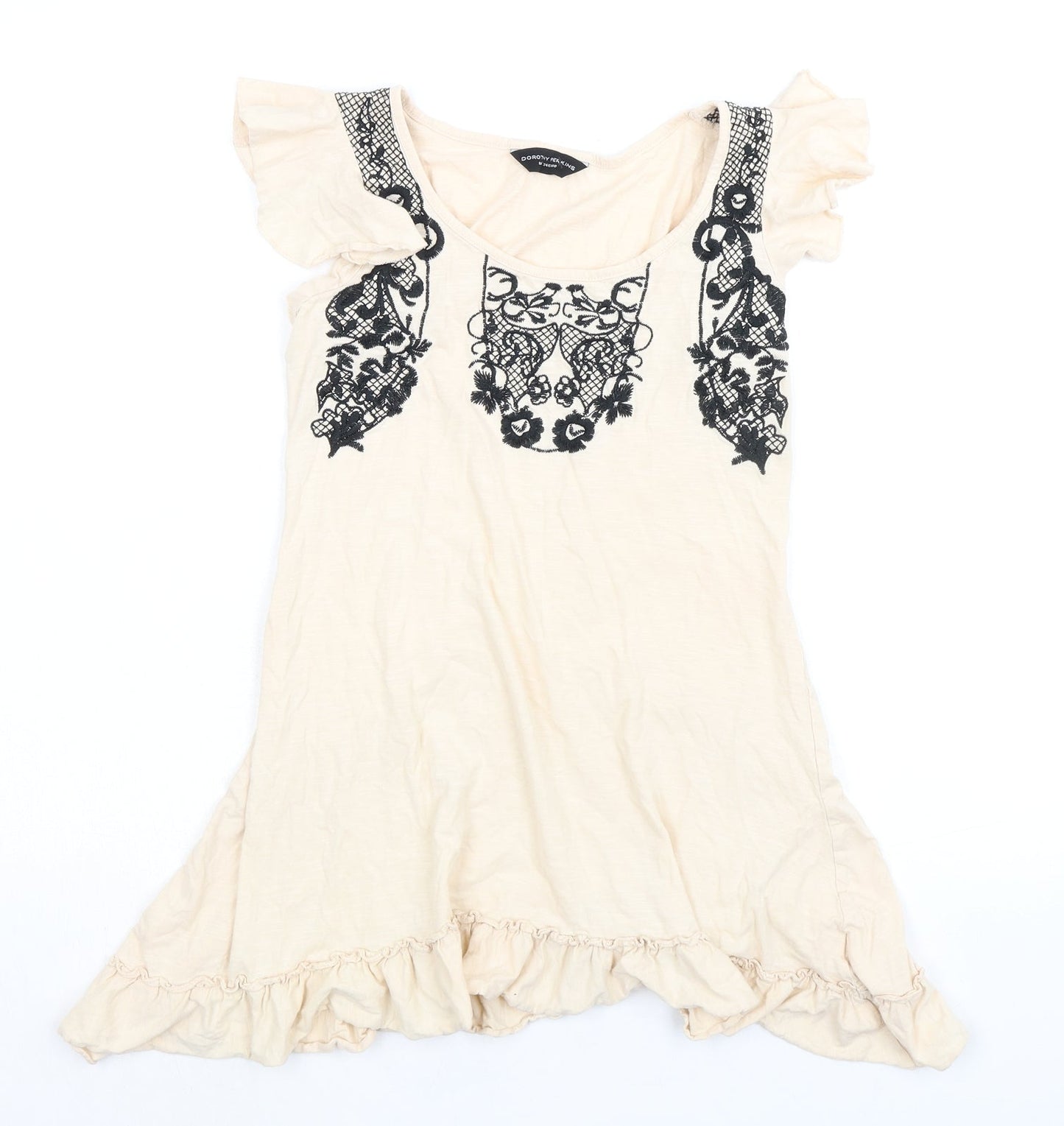 Womens UK Size 8 Dorothy Perkins Ivory Tunic Tank