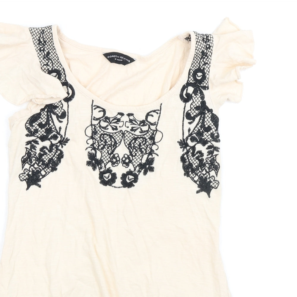 Womens UK Size 8 Dorothy Perkins Ivory Tunic Tank