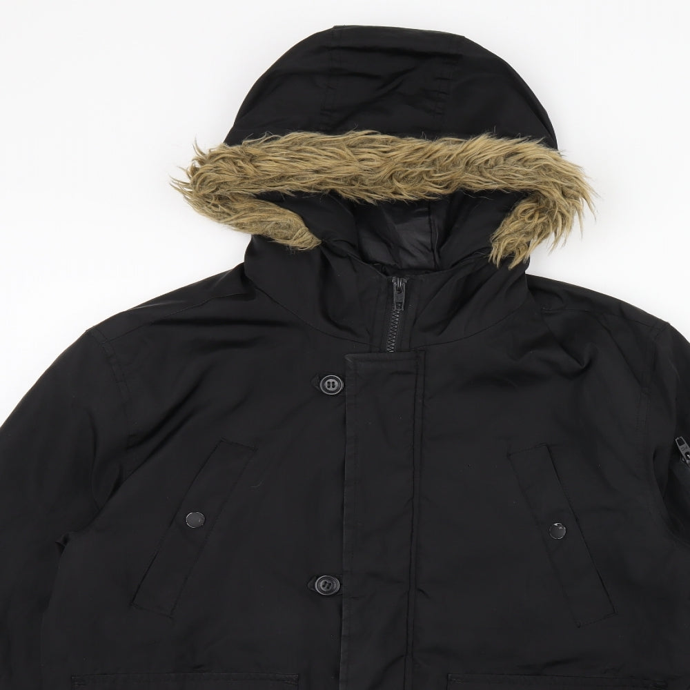 Mens UK Size M French Connection Black Bomber Jacket