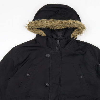Mens UK Size M French Connection Black Bomber Jacket