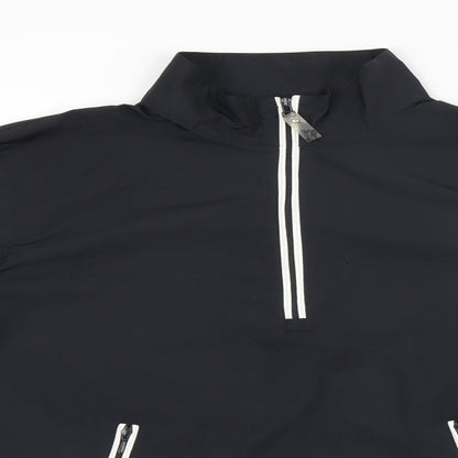 Ashworth Womens Black Polyester Pullover Sweatshirt Size S Zip