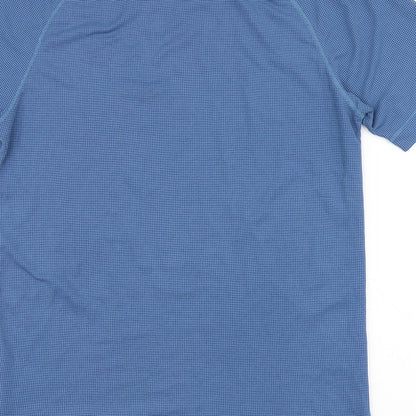 Odlo Womens Blue Polyester Pullover T-Shirt Size L Round Neck Pullover