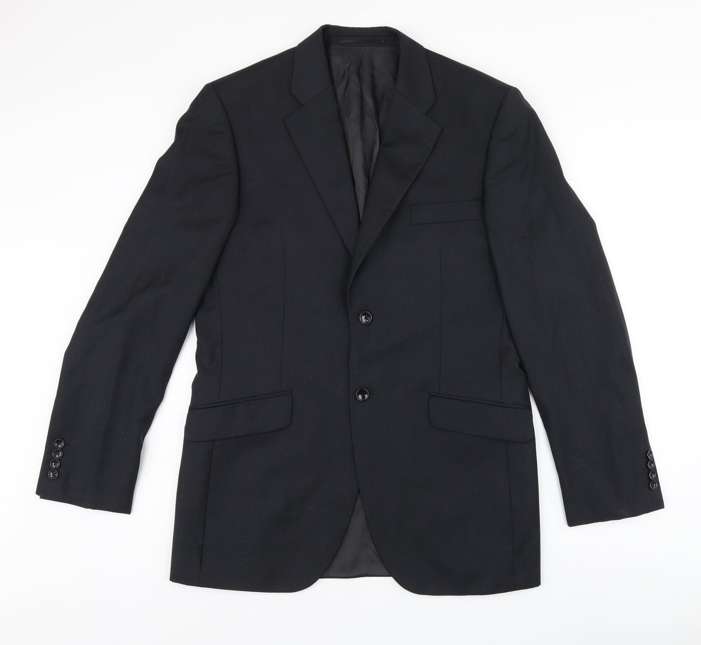 Mens UK Size 38 Howick Tailored Regular Black Suit Jacket