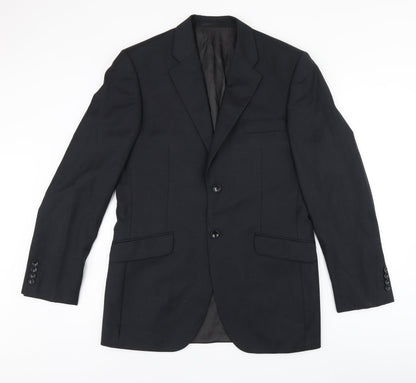 Mens UK Size 38 Howick Tailored Regular Black Suit Jacket