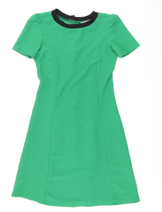 Dorothy Perkins Womens Green Polyester A-Line Size 6 Round Neck Pullover