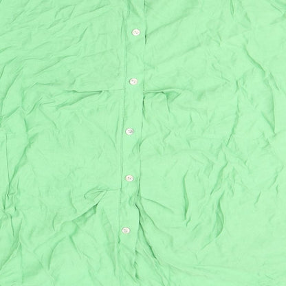 Diverse Womens Green Viscose Tunic T-Shirt Size 12 Round Neck