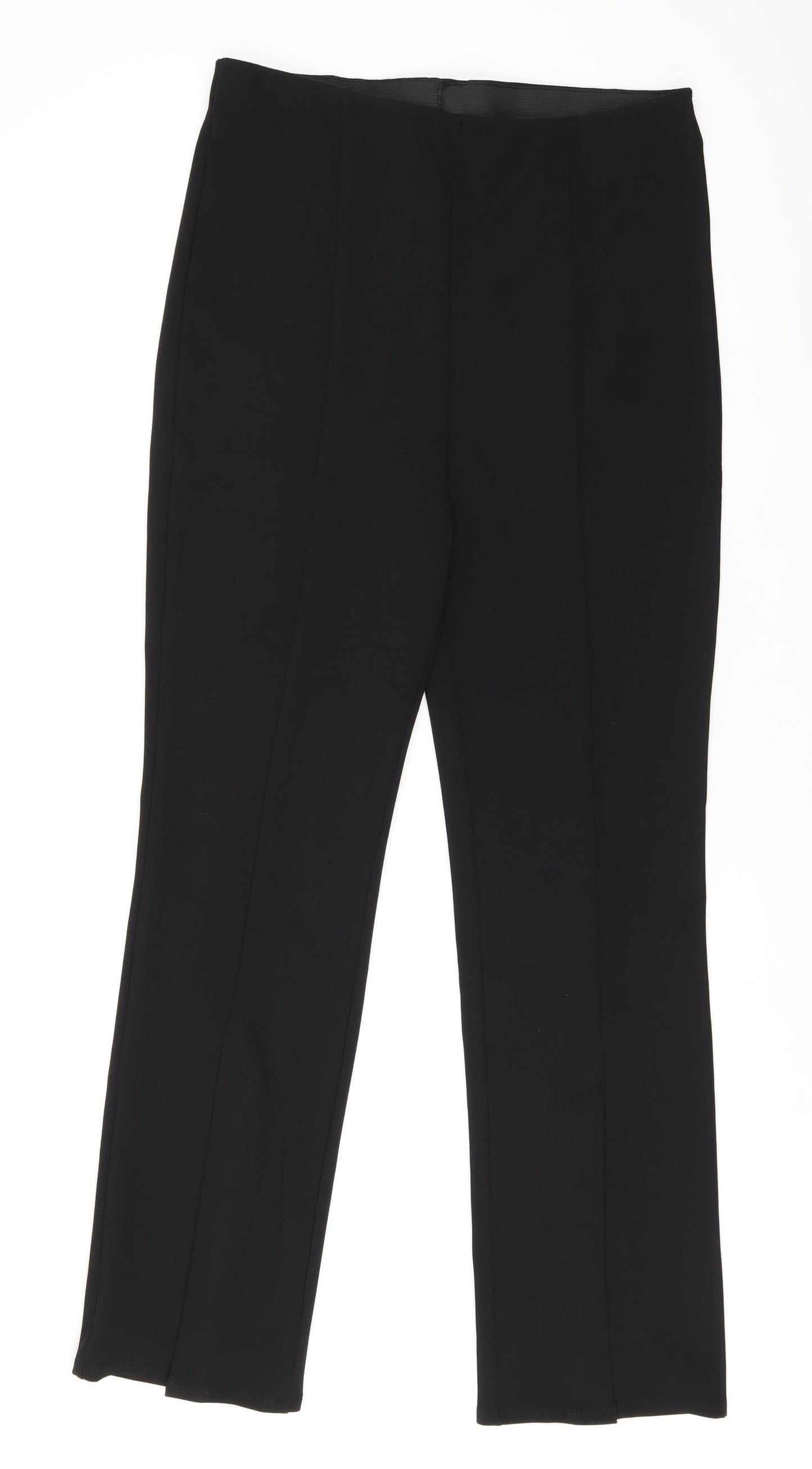 Womens UK Size L H&M Regular Fit Dress Pants Black Trousers