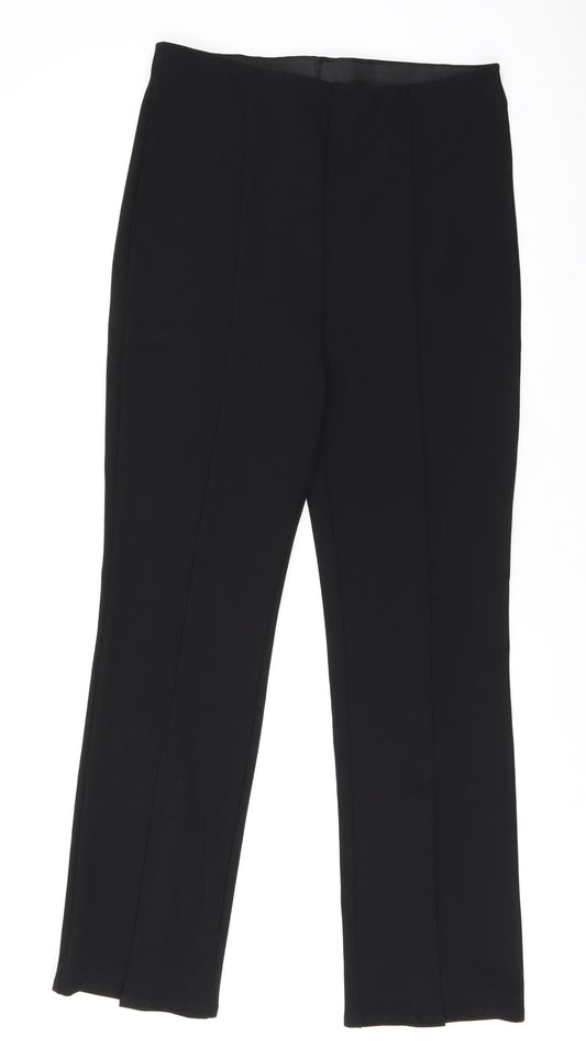 Womens UK Size L H&M Regular Fit Dress Pants Black Trousers