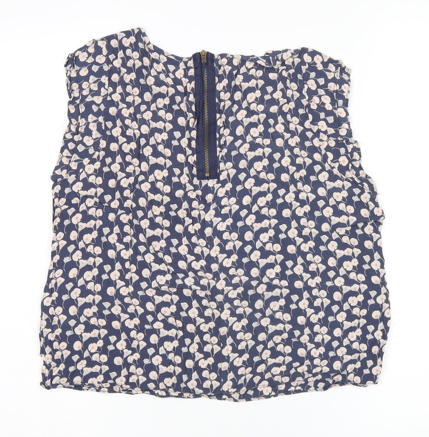 Womens UK Size 14 Topshop Blue Cropped T-Shirt
