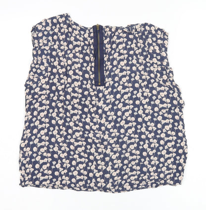 Womens UK Size 14 Topshop Blue Cropped T-Shirt