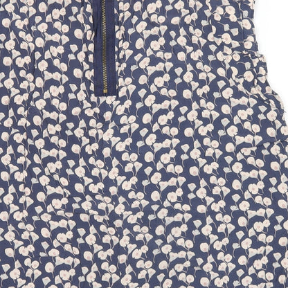 Womens UK Size 14 Topshop Blue Cropped T-Shirt