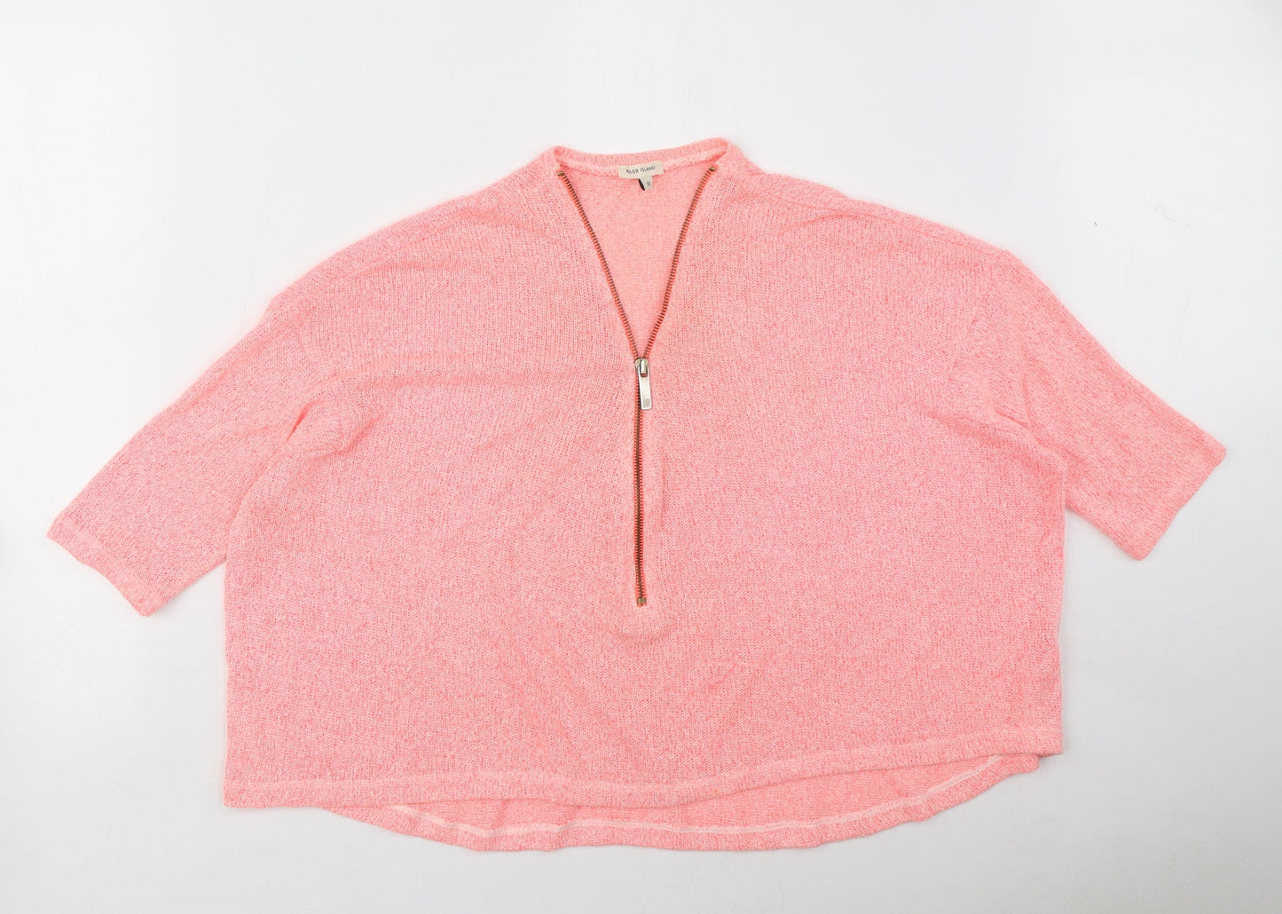 Womens UK Size 12 River Island Pink Basic Blouse