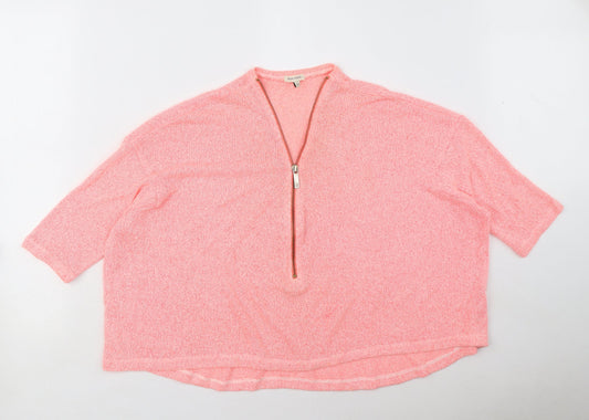 Womens UK Size 12 River Island Pink Basic Blouse