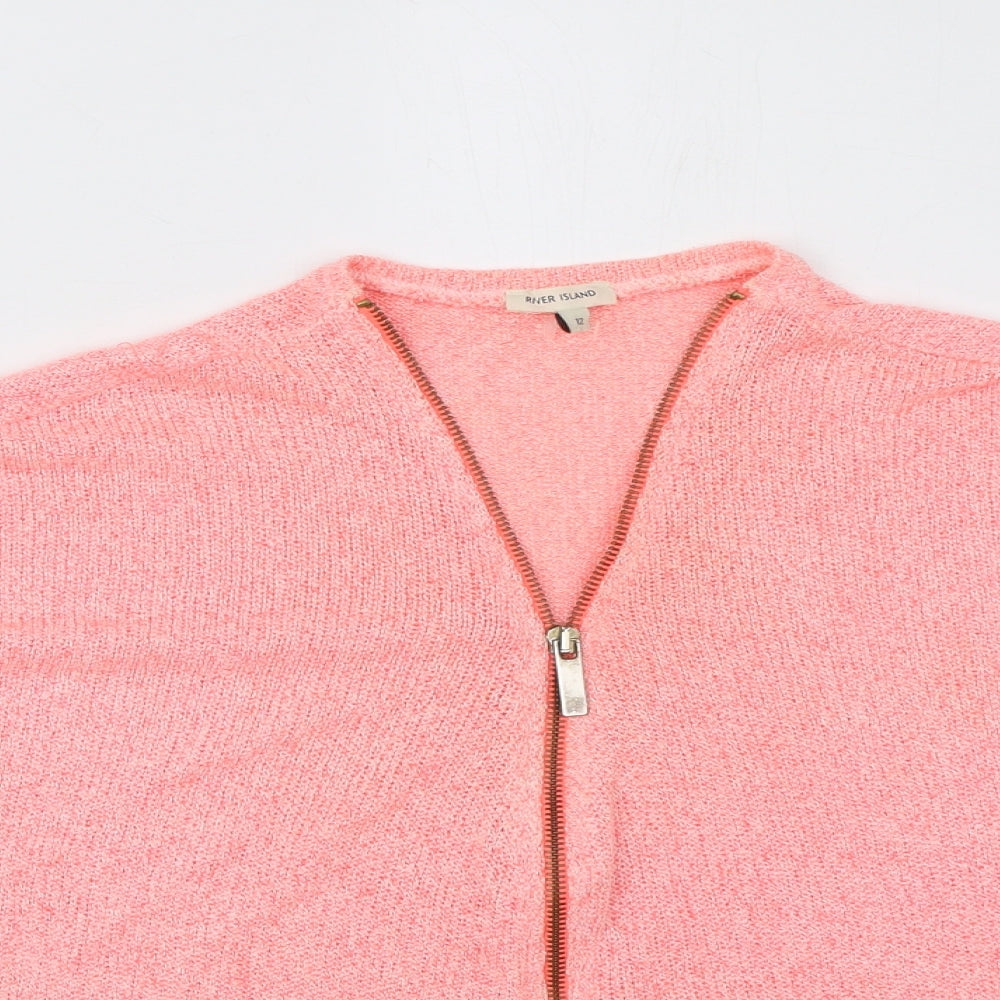Womens UK Size 12 River Island Pink Basic Blouse