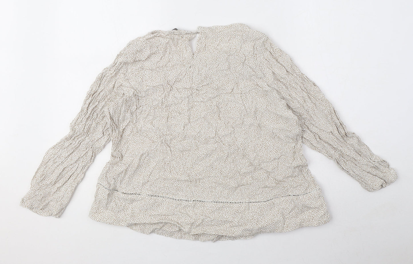 Womens UK Size 16 Marks and Spencer Beige Basic Blouse