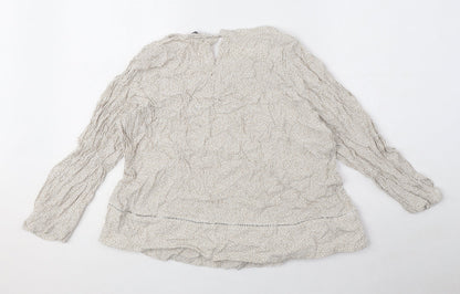 Womens UK Size 16 Marks and Spencer Beige Basic Blouse