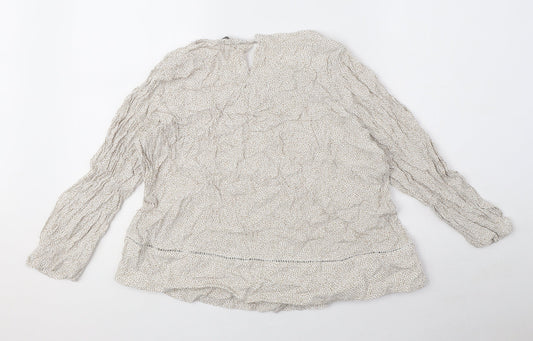Womens UK Size 16 Marks and Spencer Beige Basic Blouse