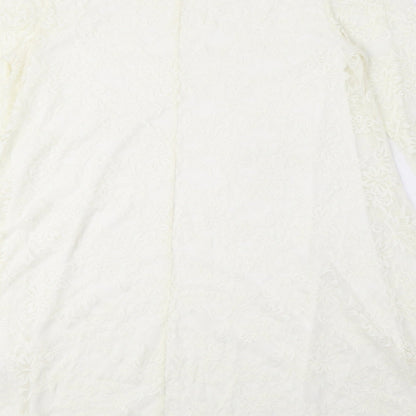 Select Womens White Polyamide A-Line Size 12 Round Neck Pullover