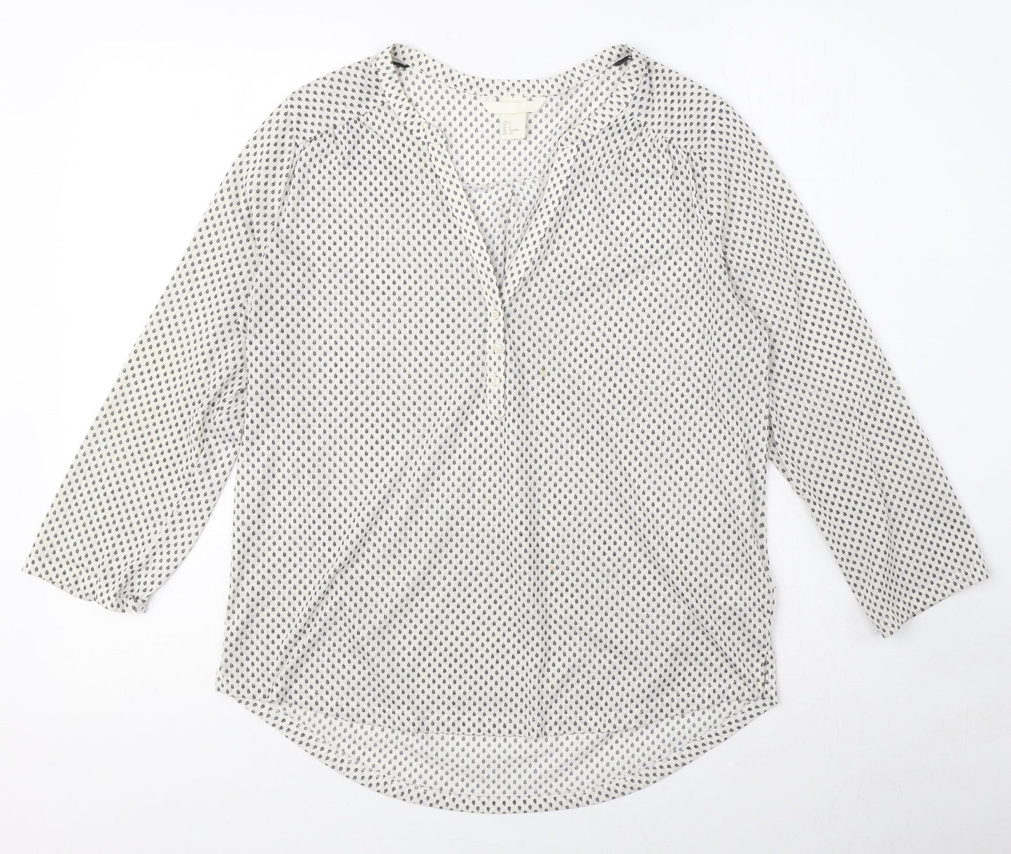 Womens UK Size S H&M White Basic Blouse