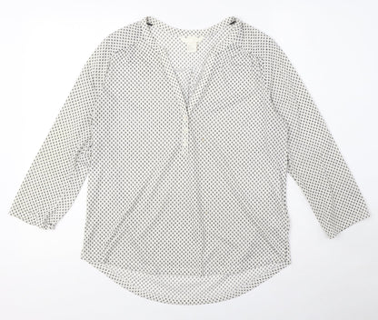 Womens UK Size S H&M White Basic Blouse