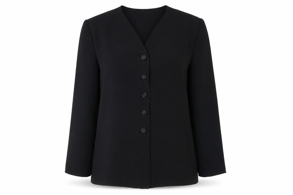 Womens UK Size 12 Your Sixth Sense Black Basic Button-Up