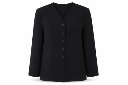 Womens UK Size 12 Your Sixth Sense Black Basic Button-Up