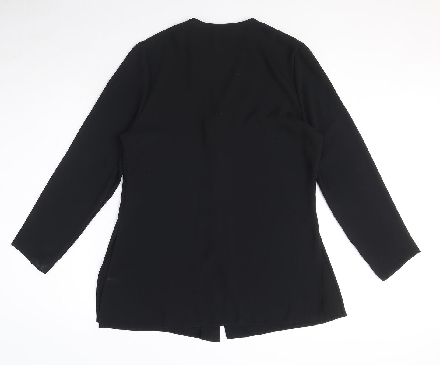 Womens UK Size 12 Your Sixth Sense Black Basic Button-Up