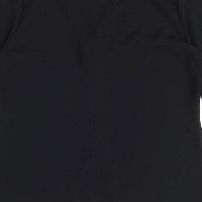 Womens UK Size 12 Your Sixth Sense Black Basic Button-Up