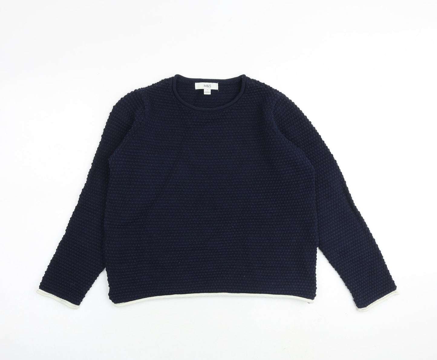 Womens UK Size S Marks and Spencer Blue Pullover Jumper