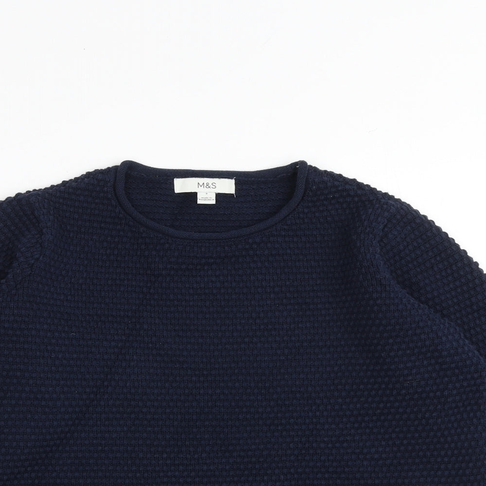Womens UK Size S Marks and Spencer Blue Pullover Jumper
