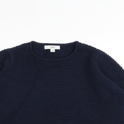 Womens UK Size S Marks and Spencer Blue Pullover Jumper