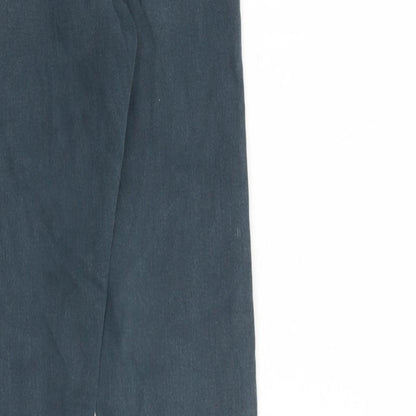 Topshop Womens Blue Cotton Straight Jeans Size 26 in L32 in Regular Zip