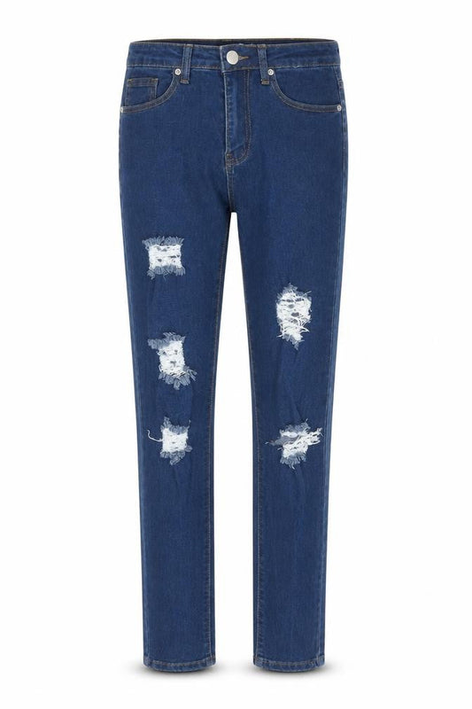 Womens UK Size 6 Boohoo Regular Fit Straight Blue Jeans