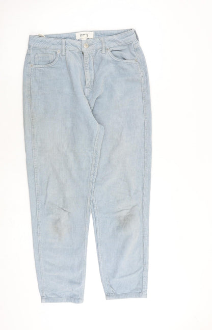 BDG Womens Blue Cotton Trousers Size 28 in L30 in Regular Zip