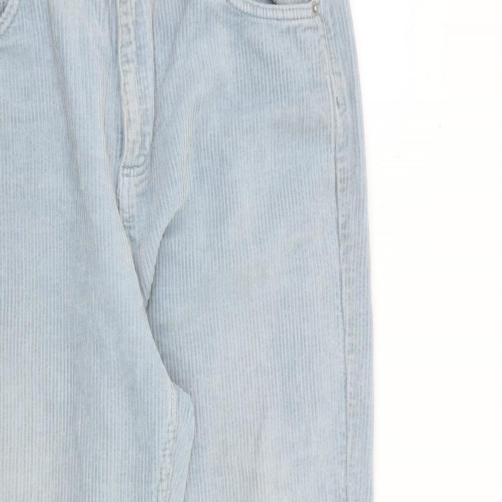 BDG Womens Blue Cotton Trousers Size 28 in L30 in Regular Zip