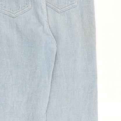 BDG Womens Blue Cotton Trousers Size 28 in L30 in Regular Zip