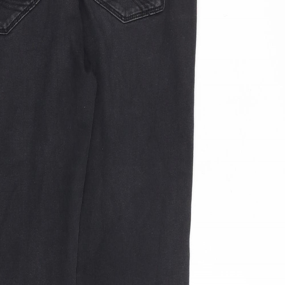 Oasis Womens Grey Cotton Skinny Jeans Size 16 L30 in Regular Zip